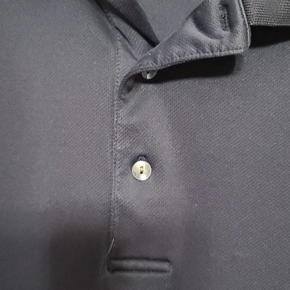 Ben Hogan Mens Golf Polo Shirt Navy Gray Aqua Button-Up Size 2XL EUC - Picture 3 of 6